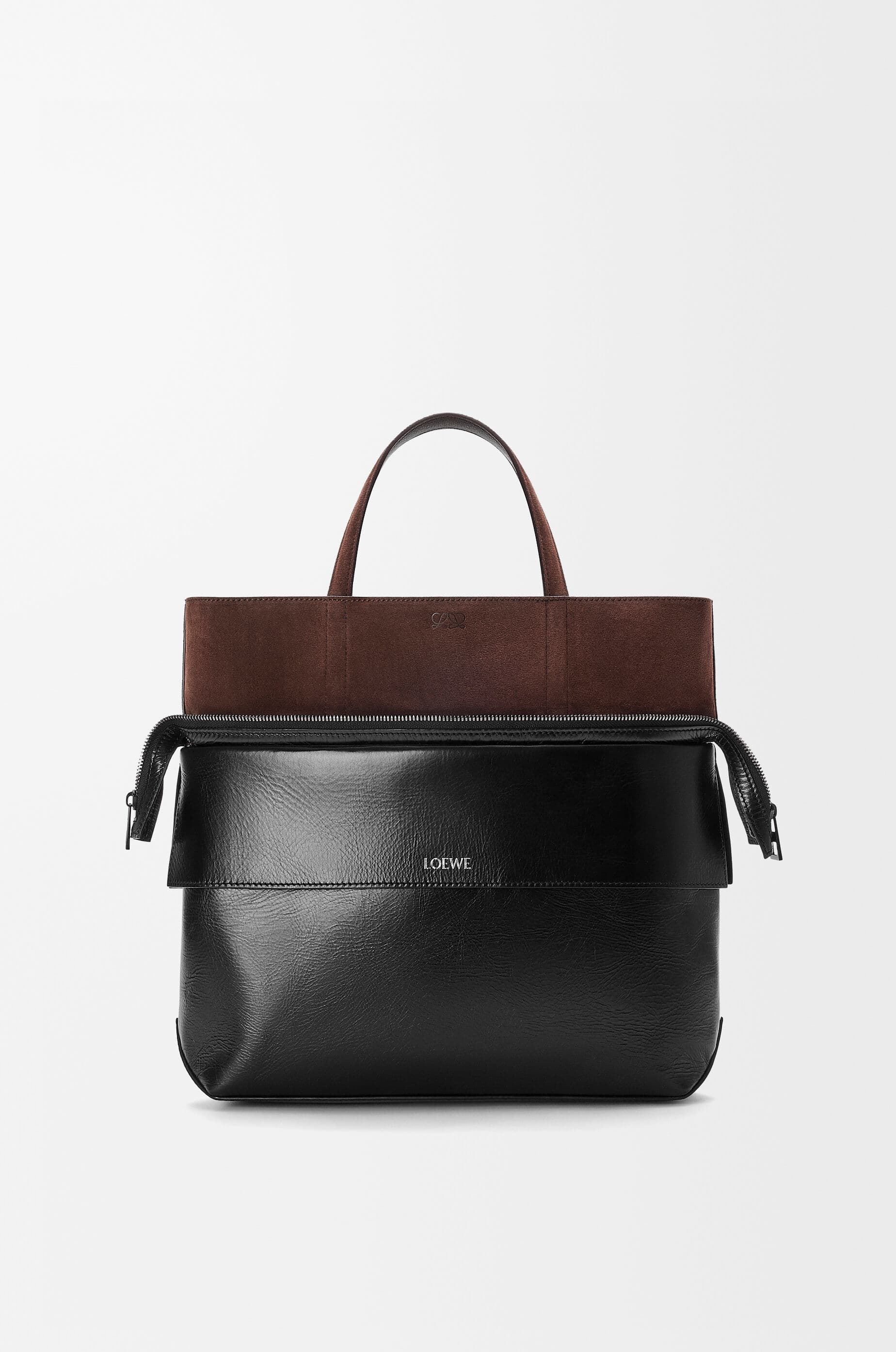 Small Switch tote in paper calf and suede — BINOTOSX01-0134