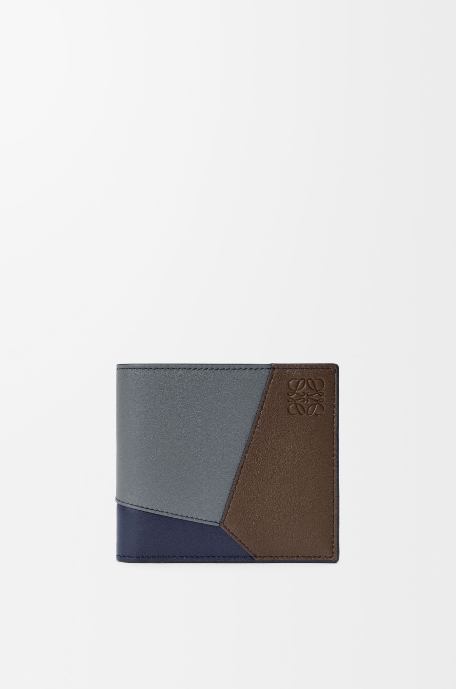 Puzzle bifold wallet in classic calfskin — C510302X17-0623