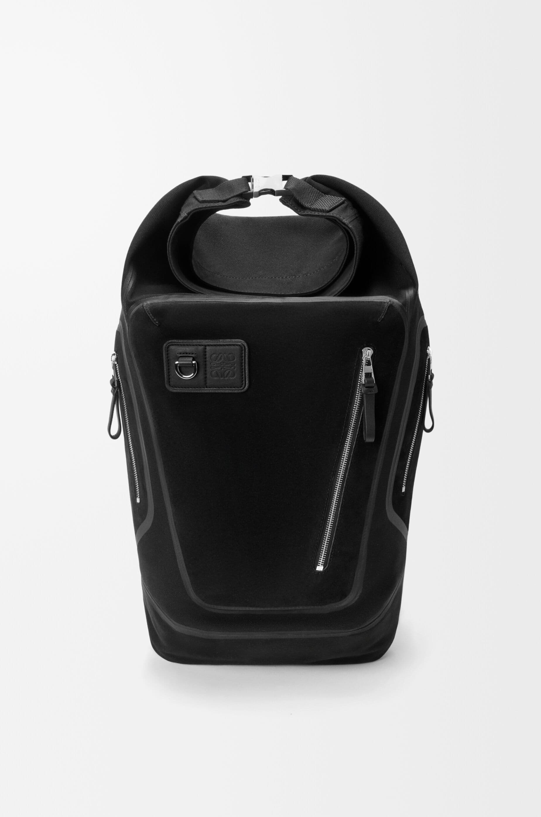 Flex roll-top backpack in canvas and suede — B908W87X02-1100