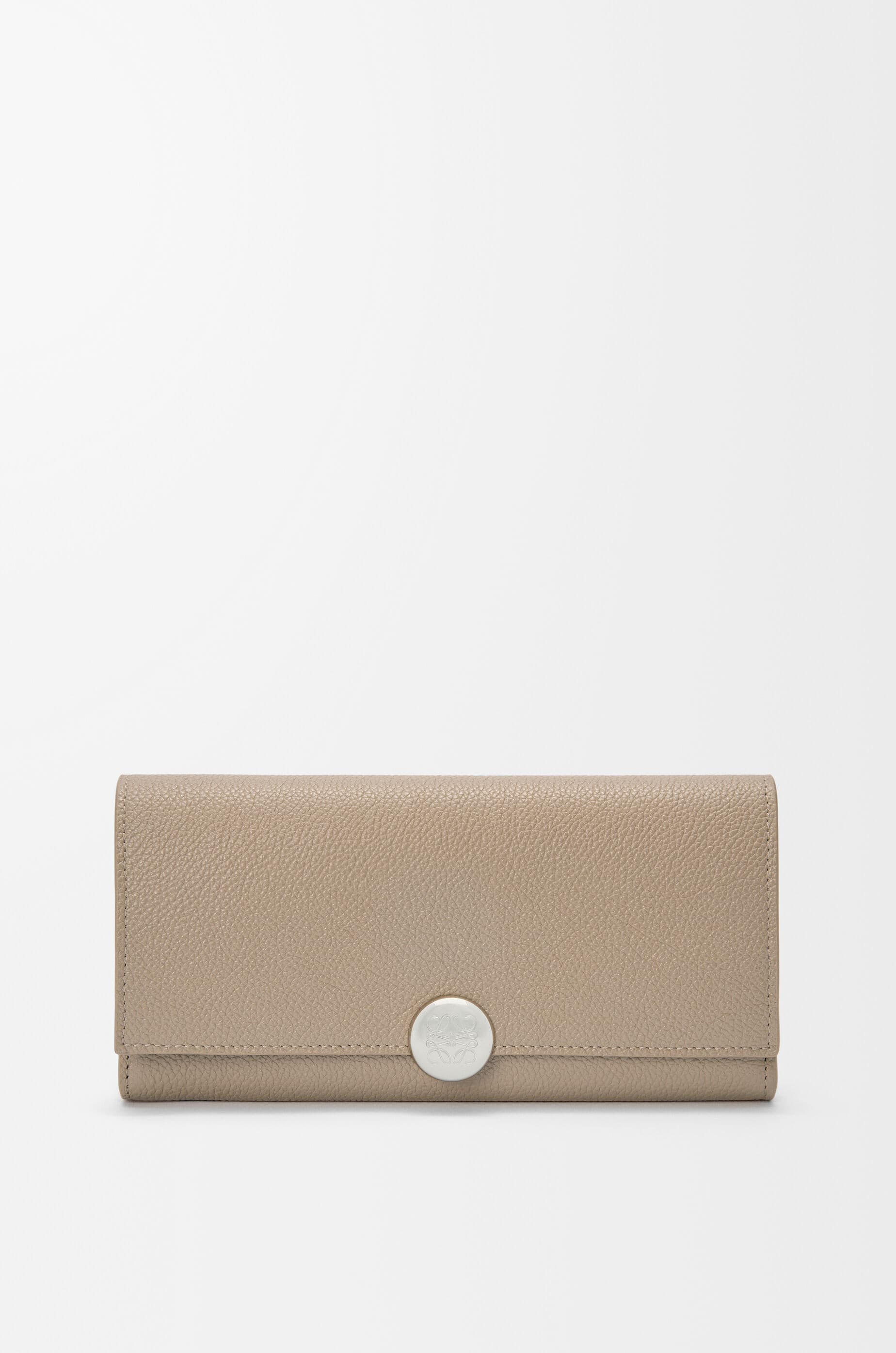 Pebble continental wallet in pebble grained calfskin — CANBACWX03-5541
