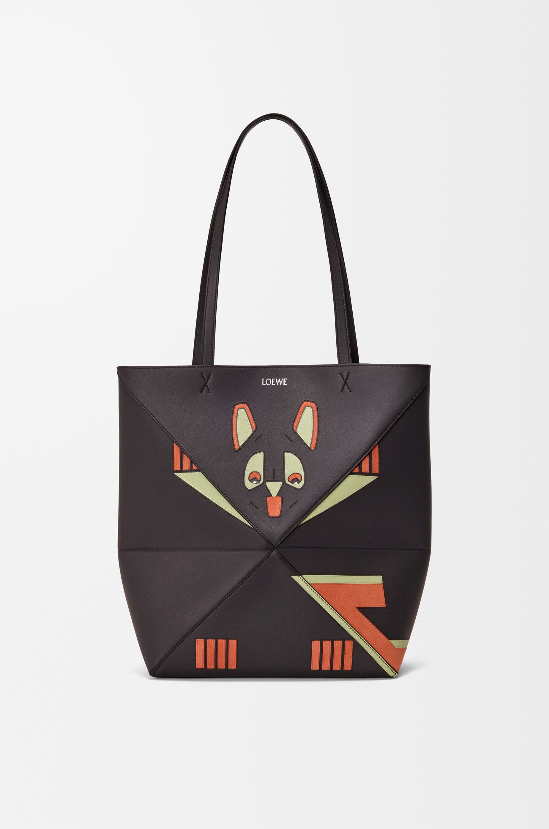 Futurist Cat medium Puzzle Fold tote in nappa calfskin — A779G50X90-3590