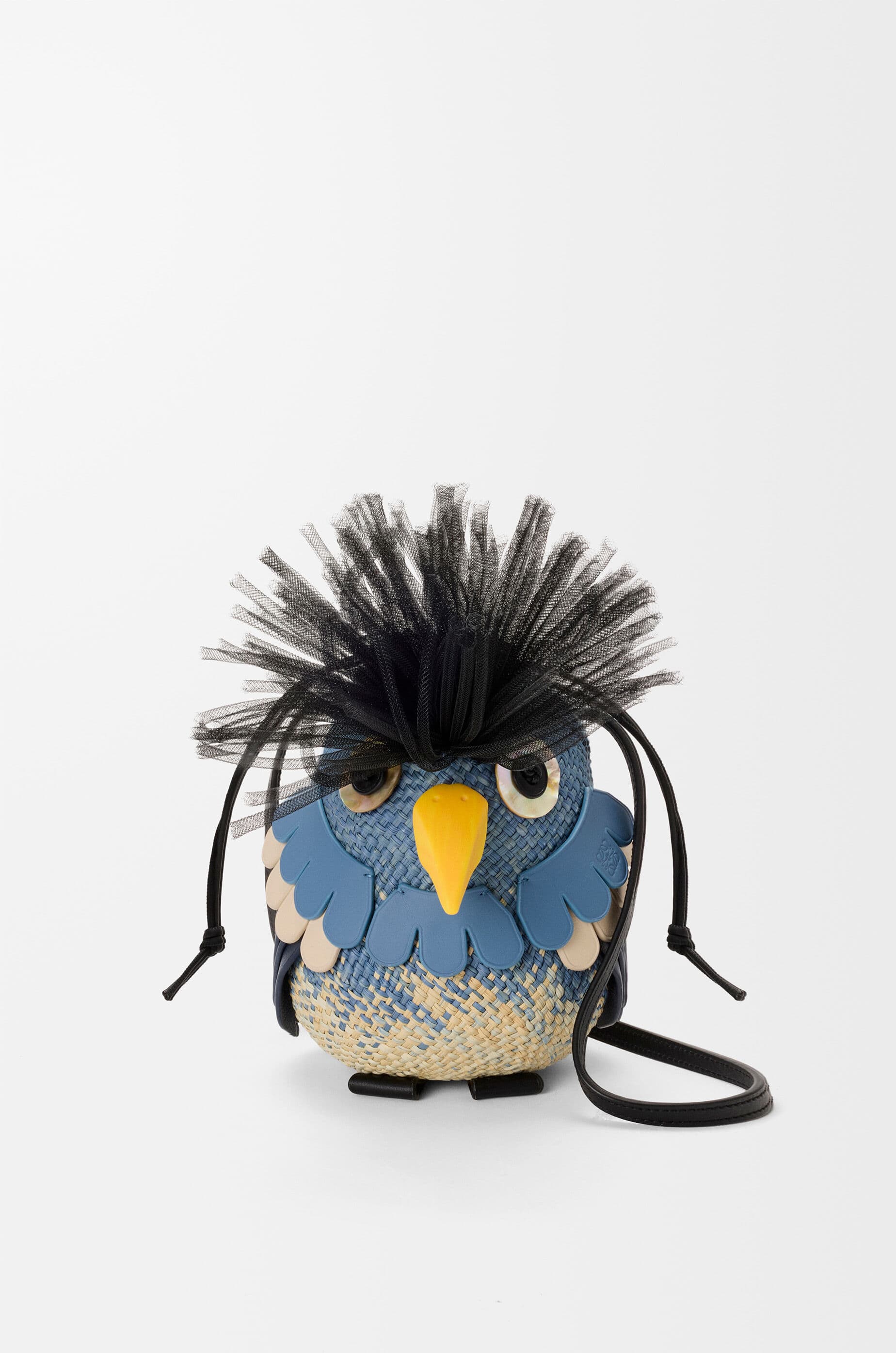 Bird bag in iraca palm and calfskin — A623BIBX02-5100