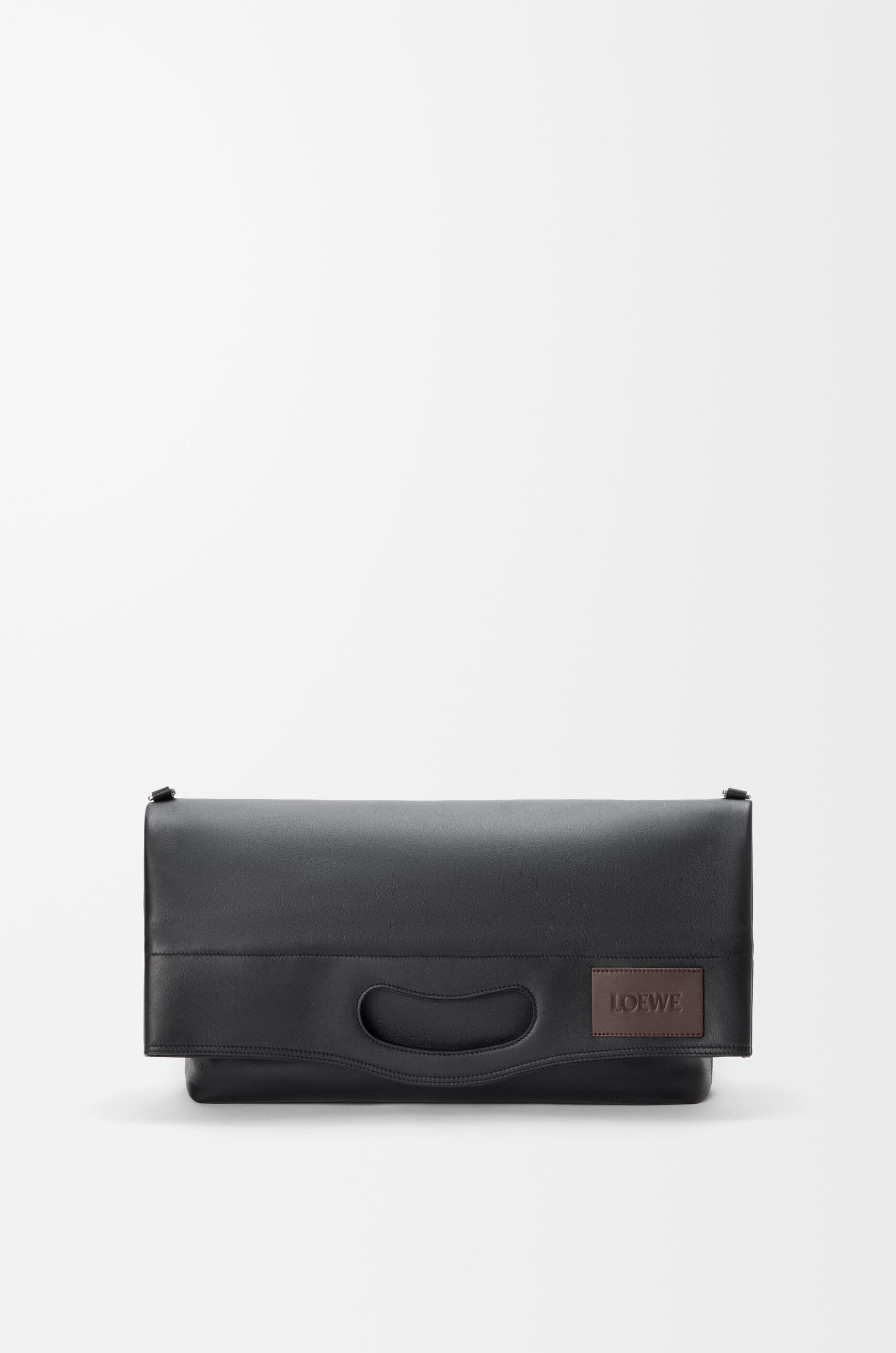 Bob folded tote in shiny supple calfskin — BBOOBTLX01-1100