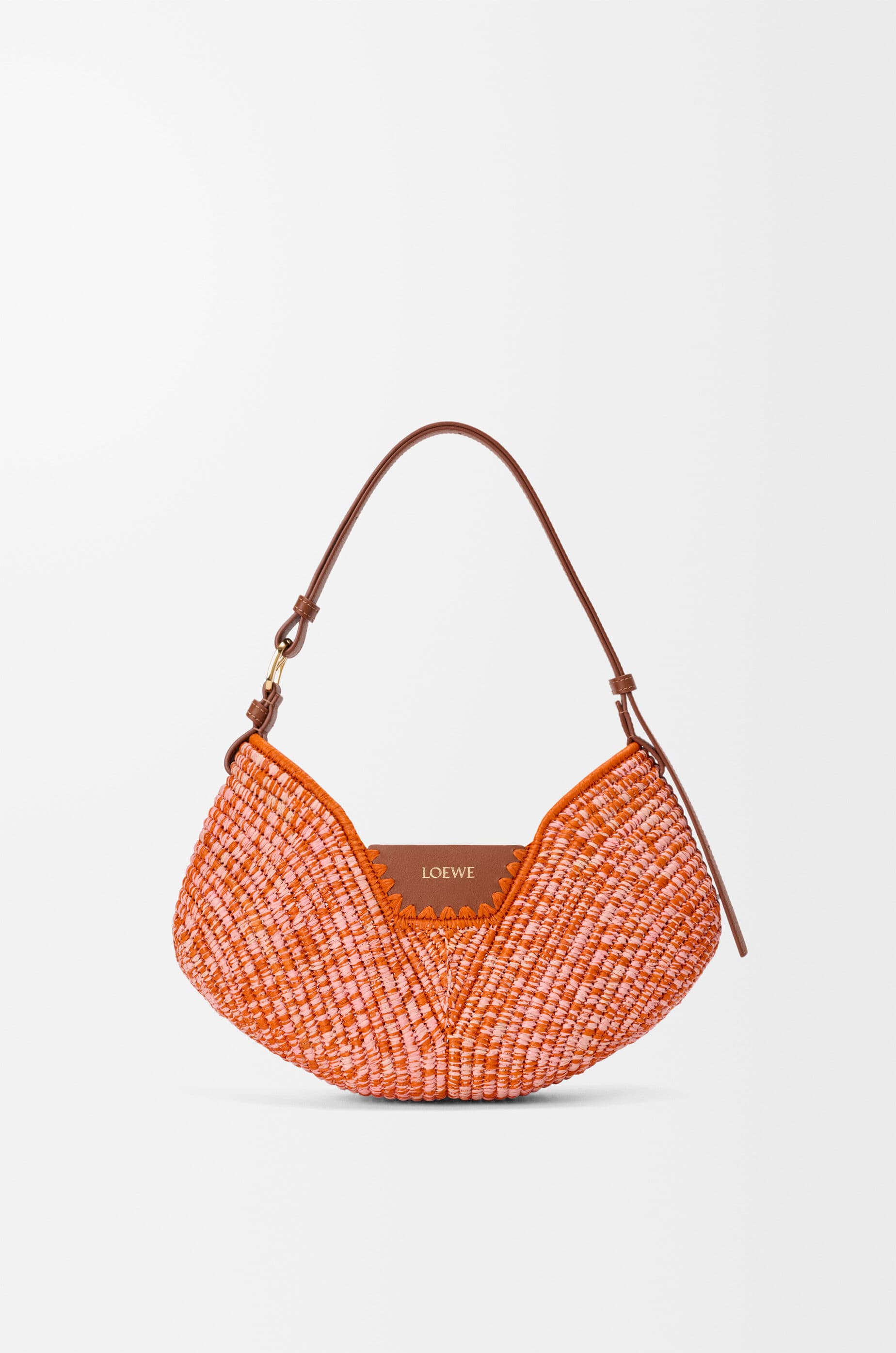 Medium Loewe Swing bag in raffia and calfskin — ASWISWSX10-0520