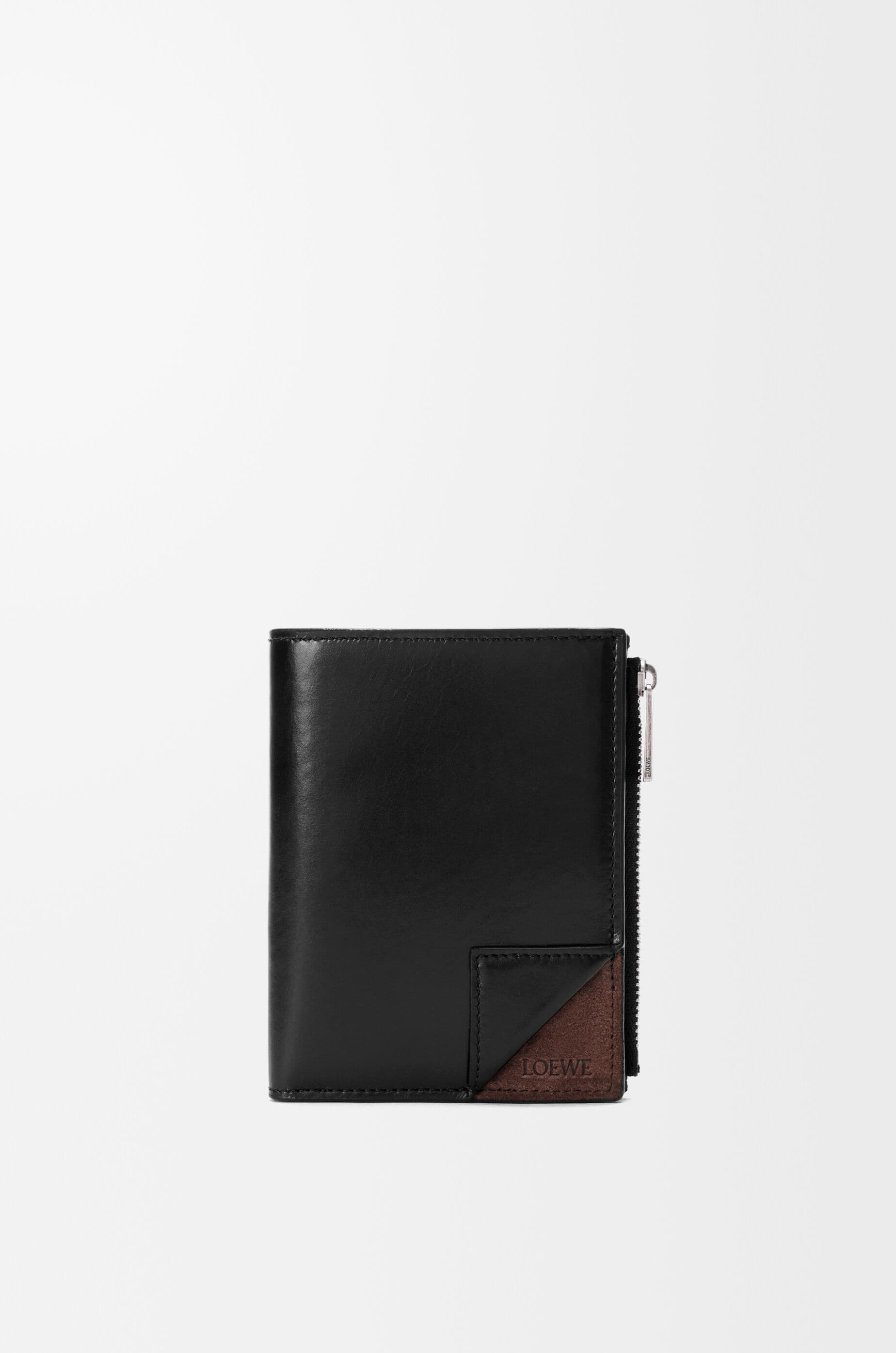 Switch slim compact wallet in supple grained calfskin and suede — C643W73X10-0134