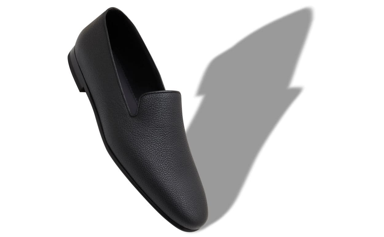 Mario — Black Calf Leather Loafers — 225-1913-0001