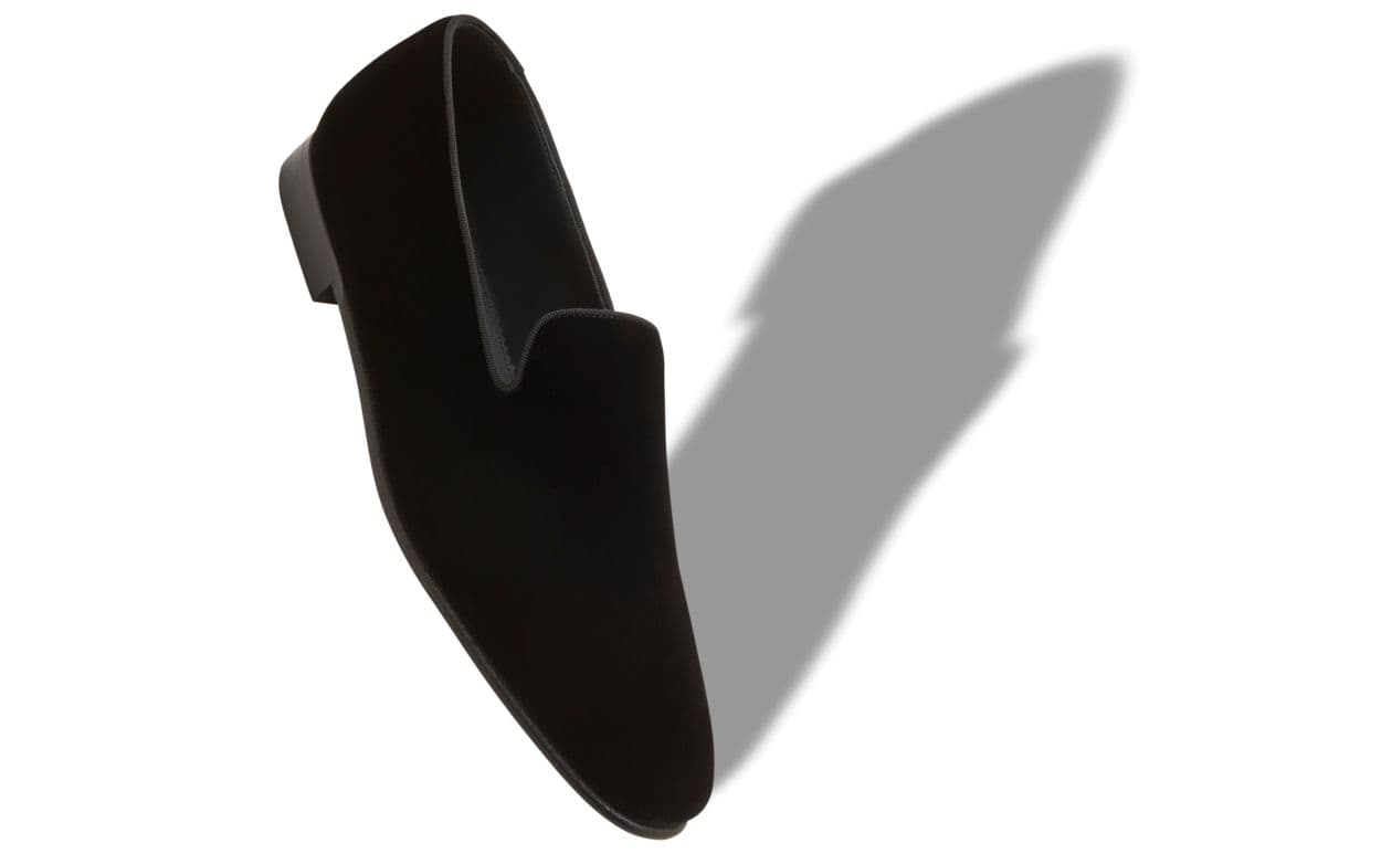 Mario — Black Velvet Loafers — 324-2912-0001