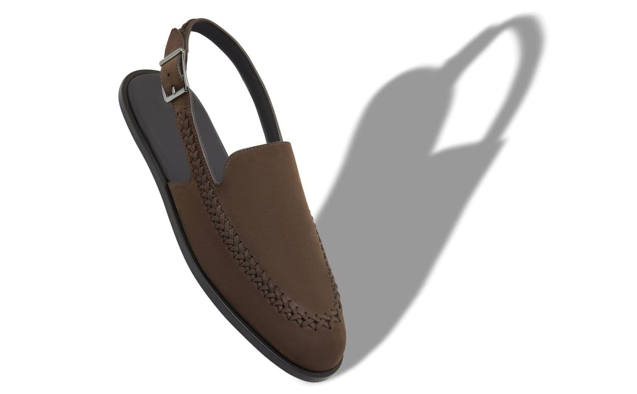 Panarea — Dark Brown Nubuck Leather Sandals — 226-2161-0001