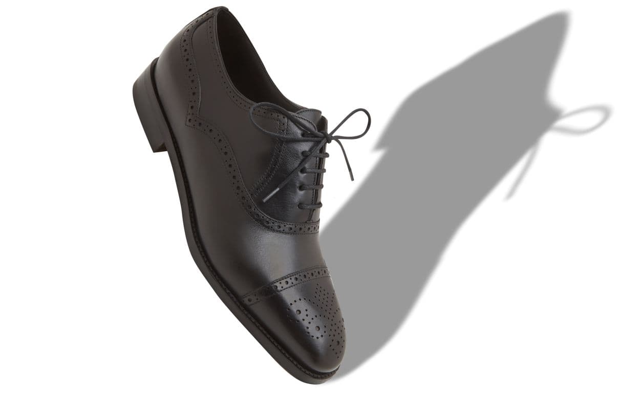 Witney — Black Calf Leather Cap Toe Oxfords — 322-2371-0004