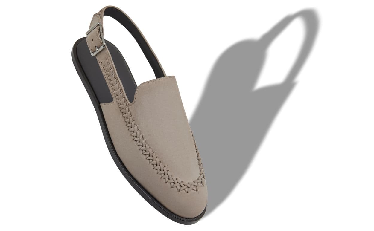 Panarea — Light Grey Nubuck Leather Sandals — 226-2161-0002