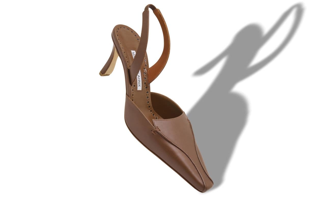 Cleosli — Brown Calf Leather Slingback Pumps — 226-2057-0001