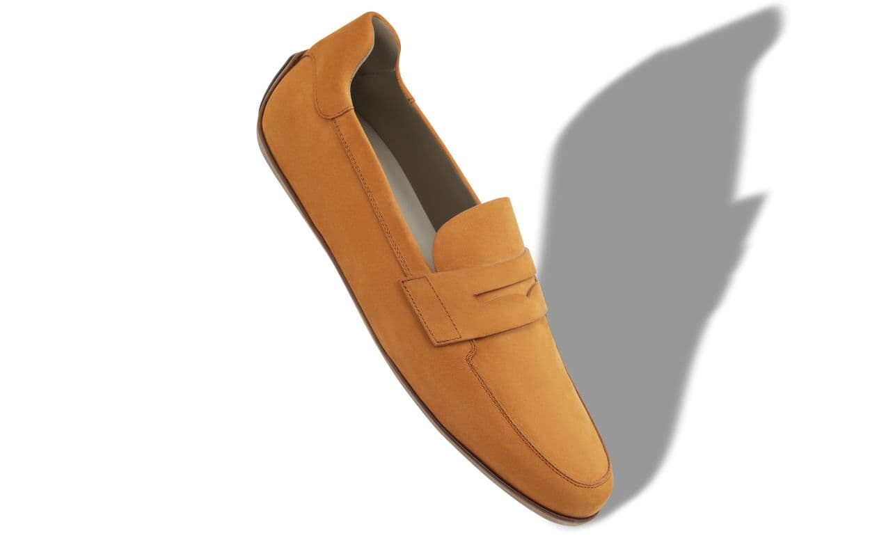 Barrow — Dark Yellow Nubuck Leather Slippers — 226-2160-0001