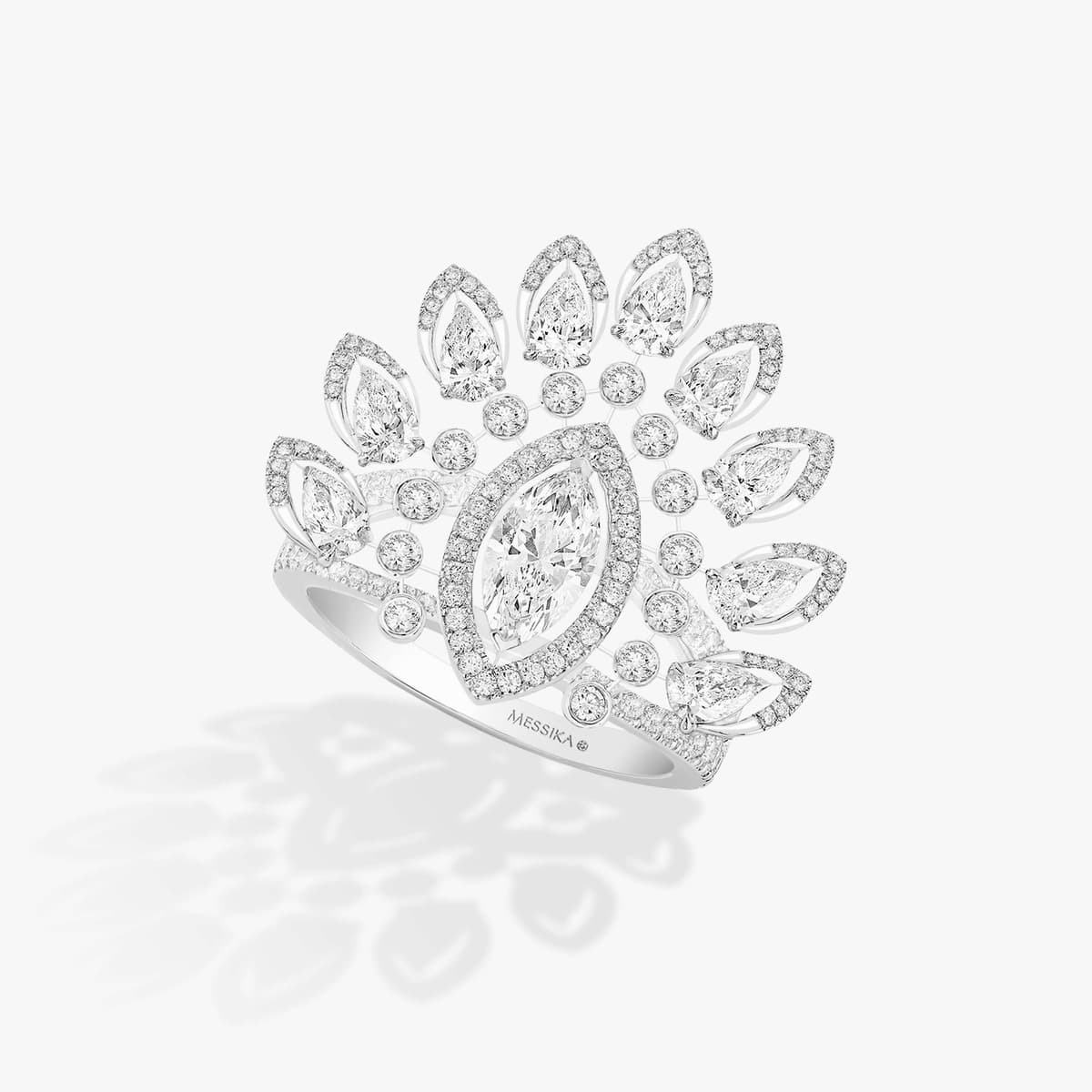 Desert Bloom marquise ring — 10851-WG