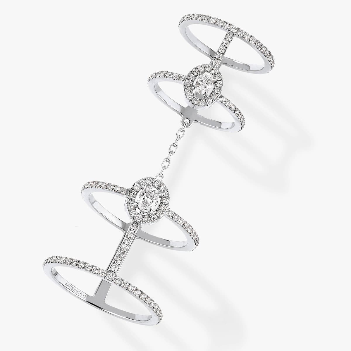 Glam'Azone double pavé ring — 05671-WG