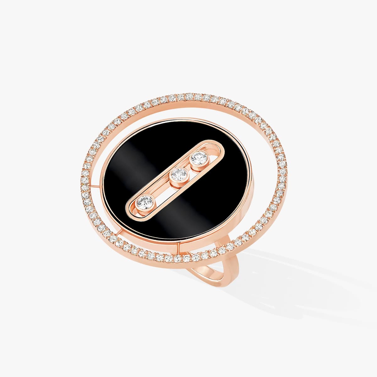Lucky Move onyx ring large — 12323-PG