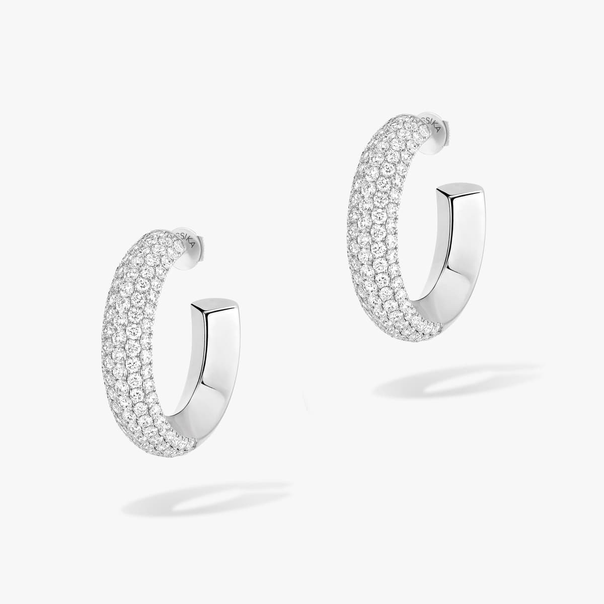 Divine Enigma hoop earrings small — 12590-WG