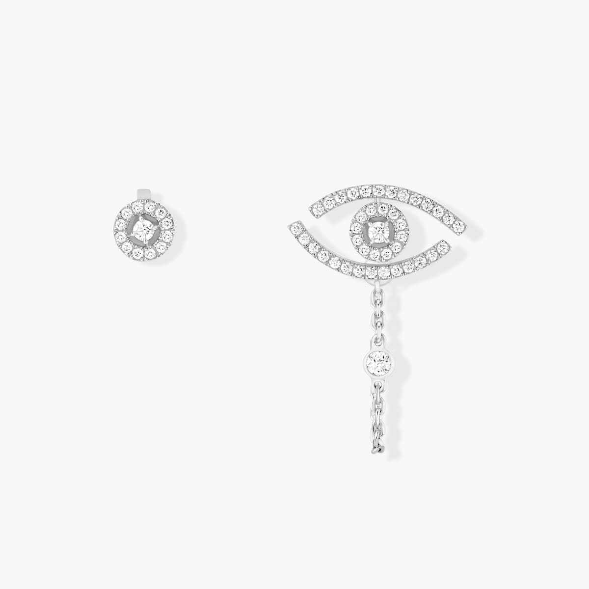 Lucky Eye pavé earrings — 11349-WG