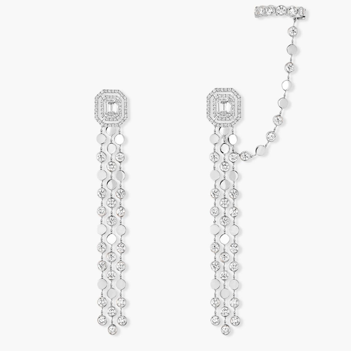 D-Vibes multi-row earrings — 12432-WG