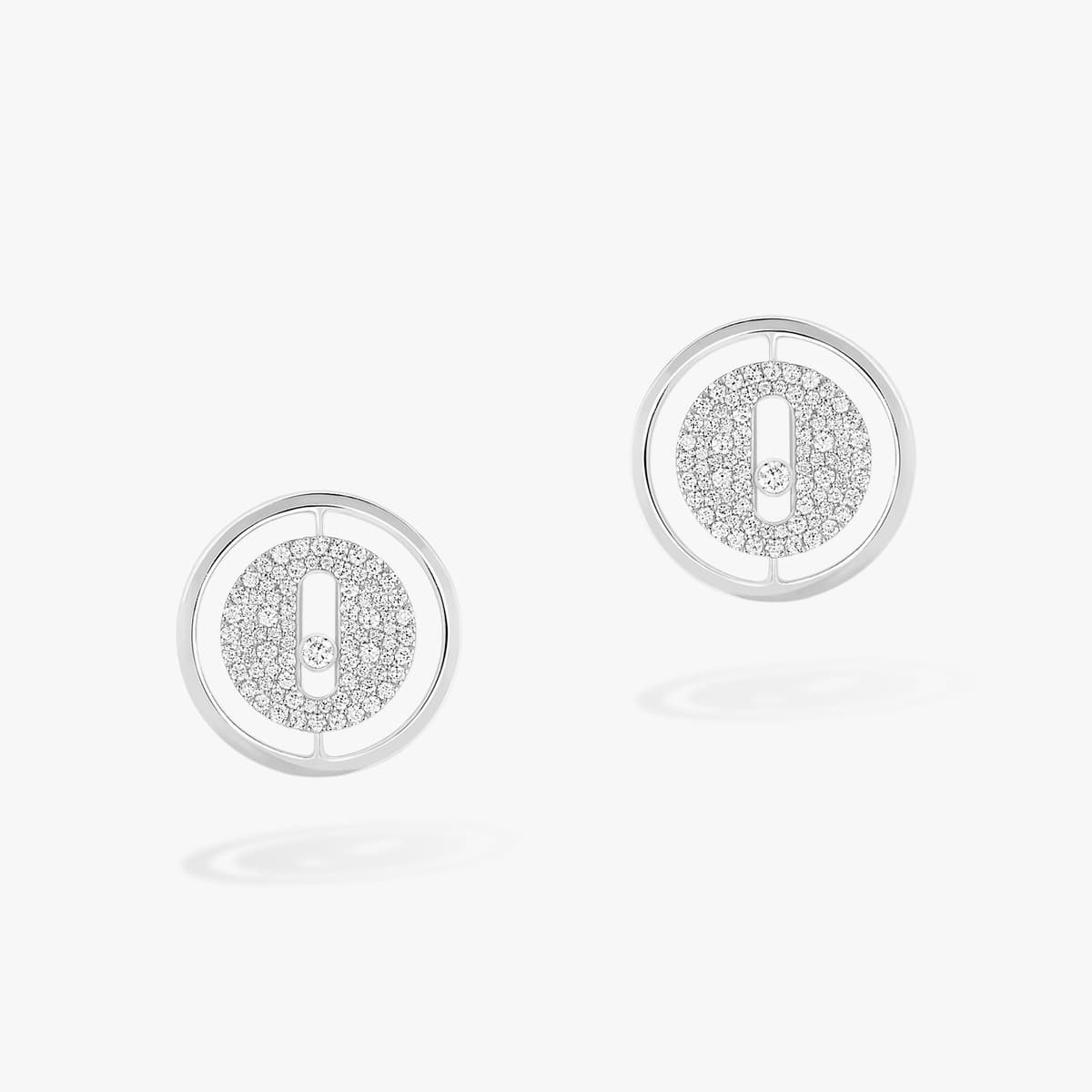 Lucky Move pavé stud earrings — 11572-WG