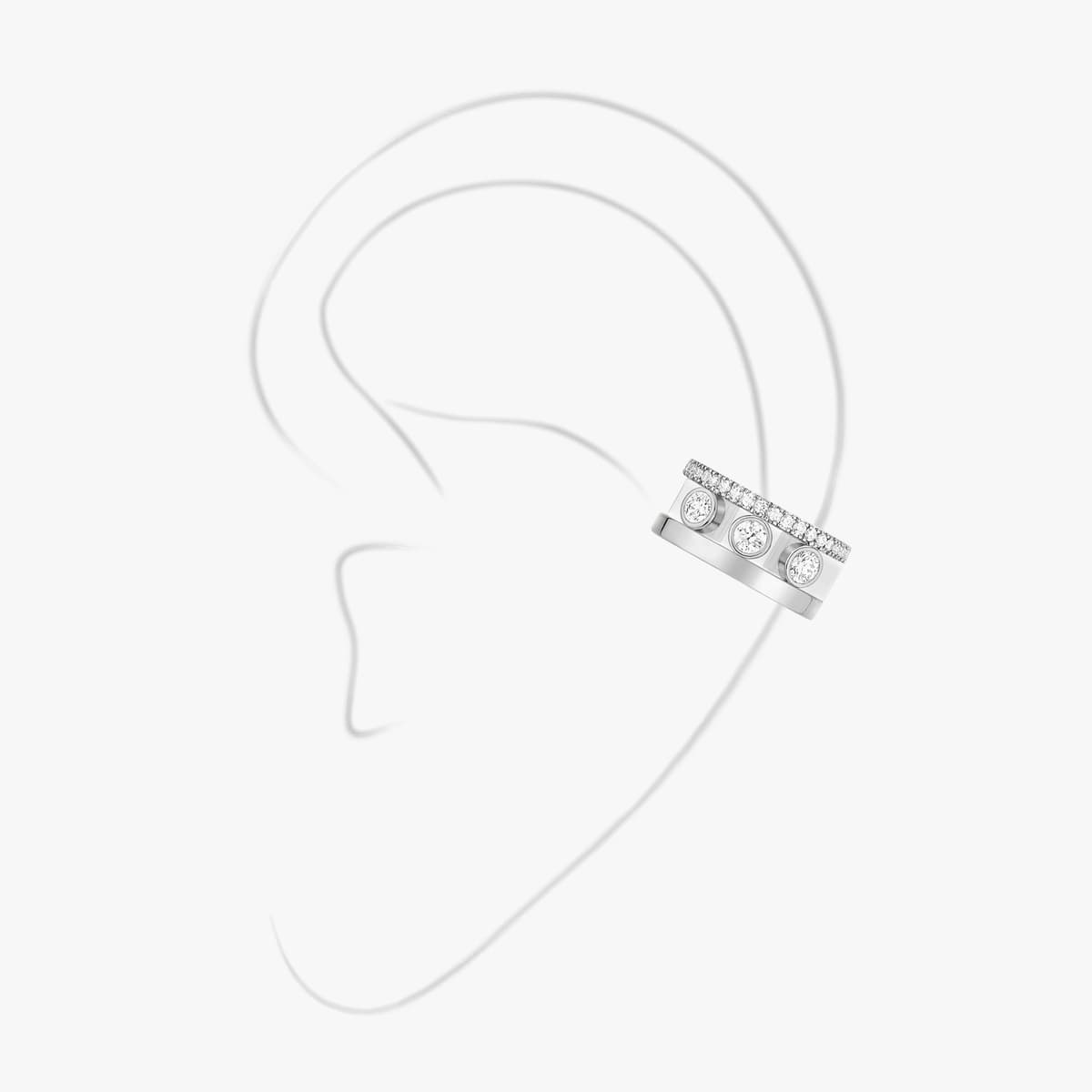 Move Romane single clip earring — 10120-WG