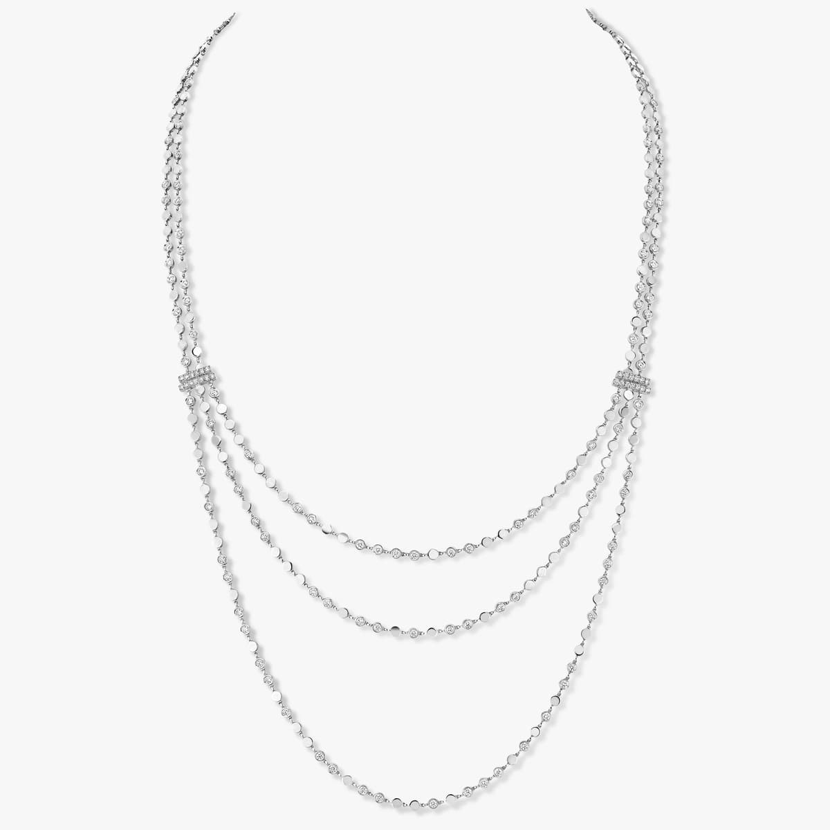 D-Vibes multi-row long necklace — 12435-WG