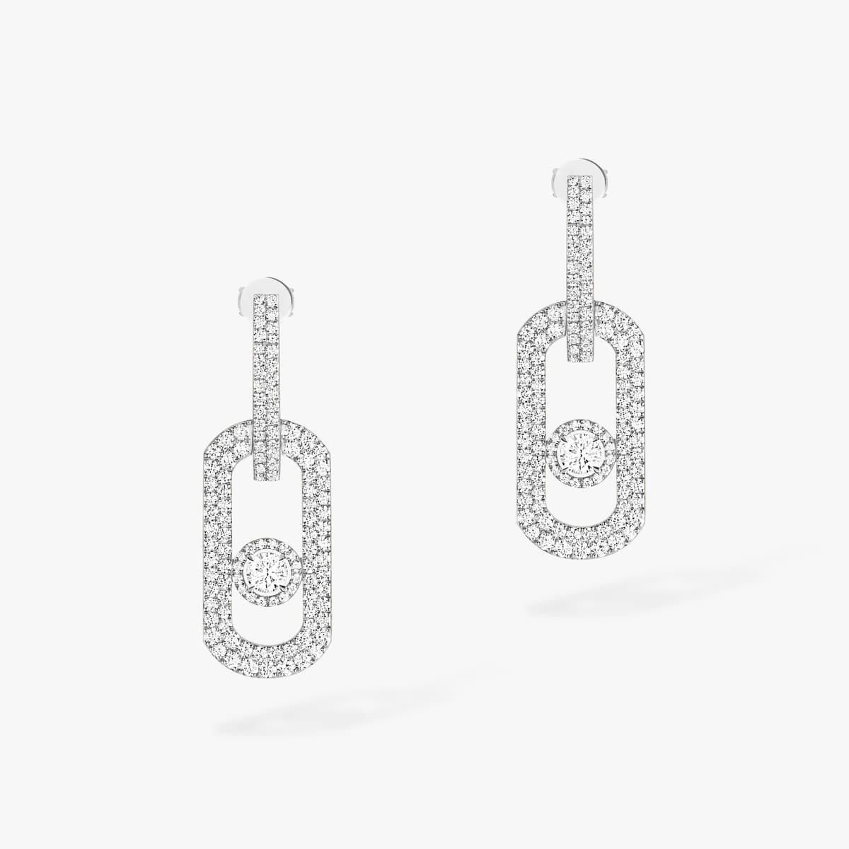 So Move XL pavé pendant earrings — 13123-WG