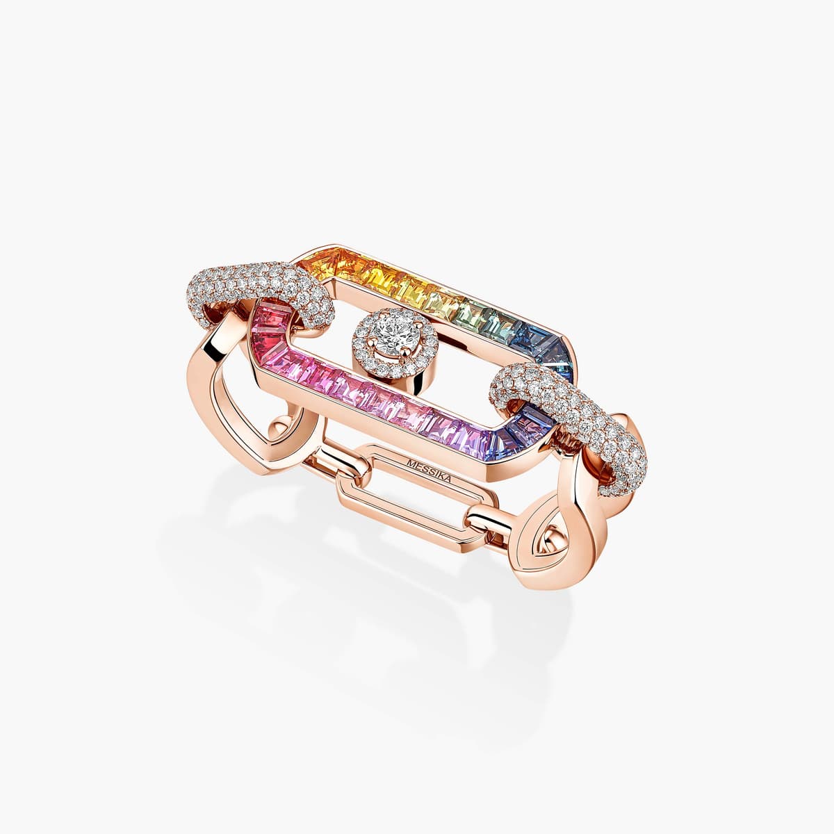 So Move Rainbow two-finger ring — 14715-PG