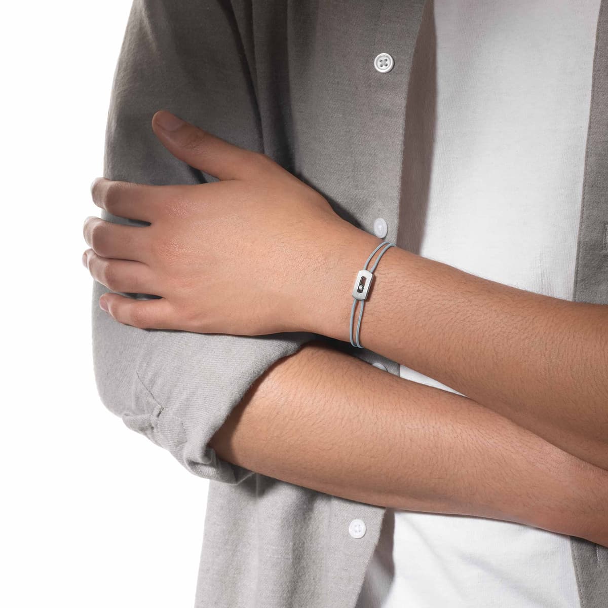 Move Titanium gray cord bracelet — 14643-TN