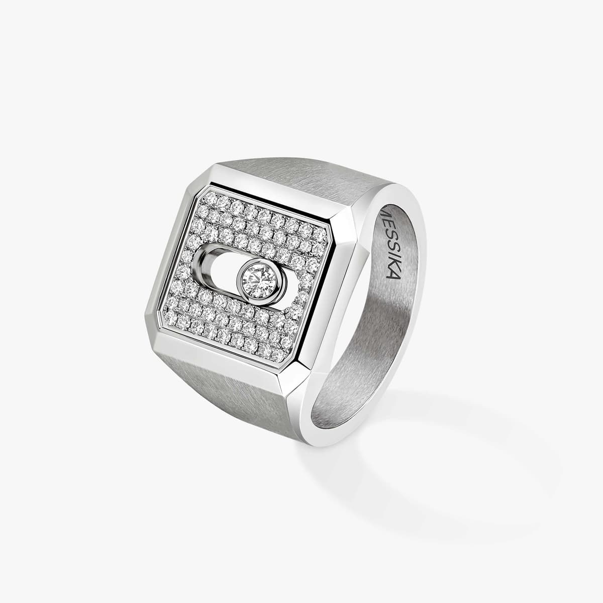 Move Titanium pavé signet ring — 13832-TN