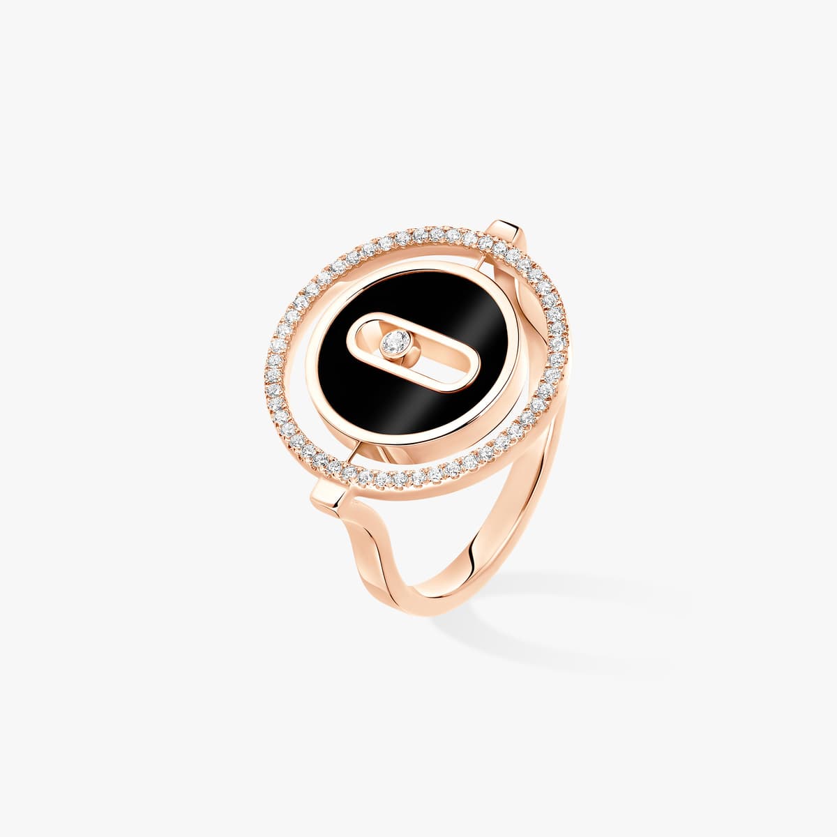 Lucky Move onyx ring small — 12322-PG
