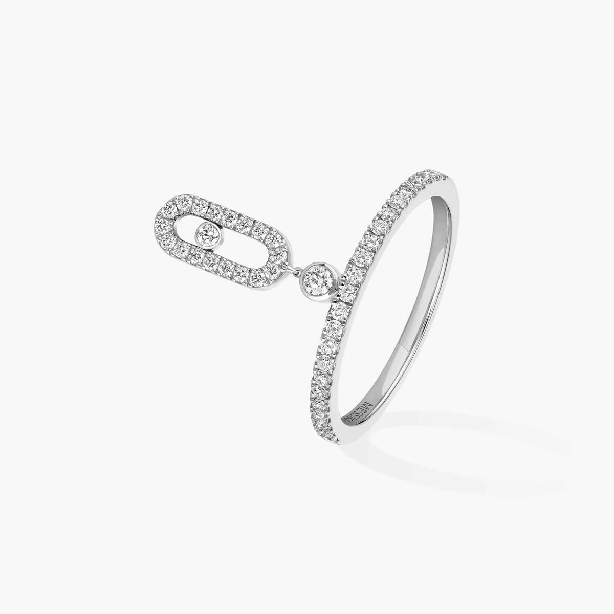 Move Uno pavé drop ring — 11163-WG