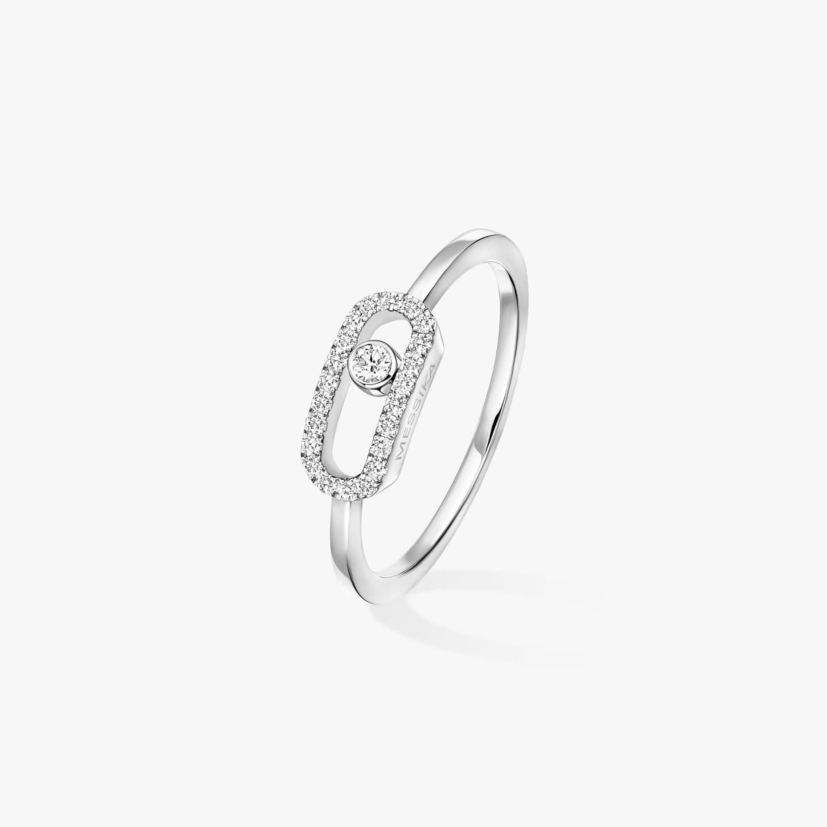 Move Uno half pavé ring — 04705-WG
