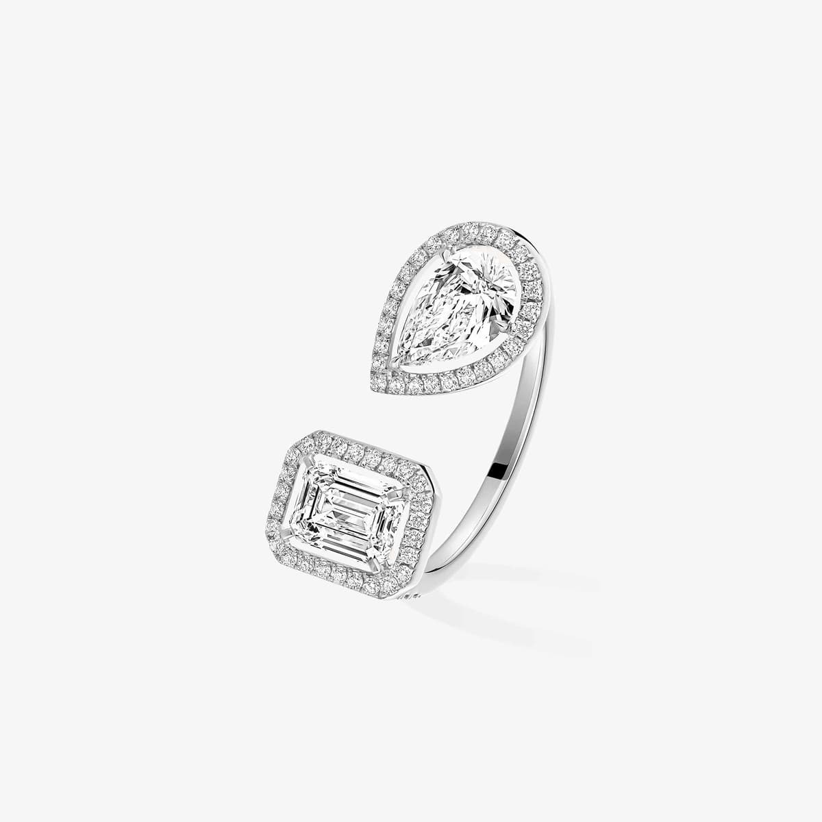 My Twin toi & moi ring 2x 0.60ct — 06502-WG