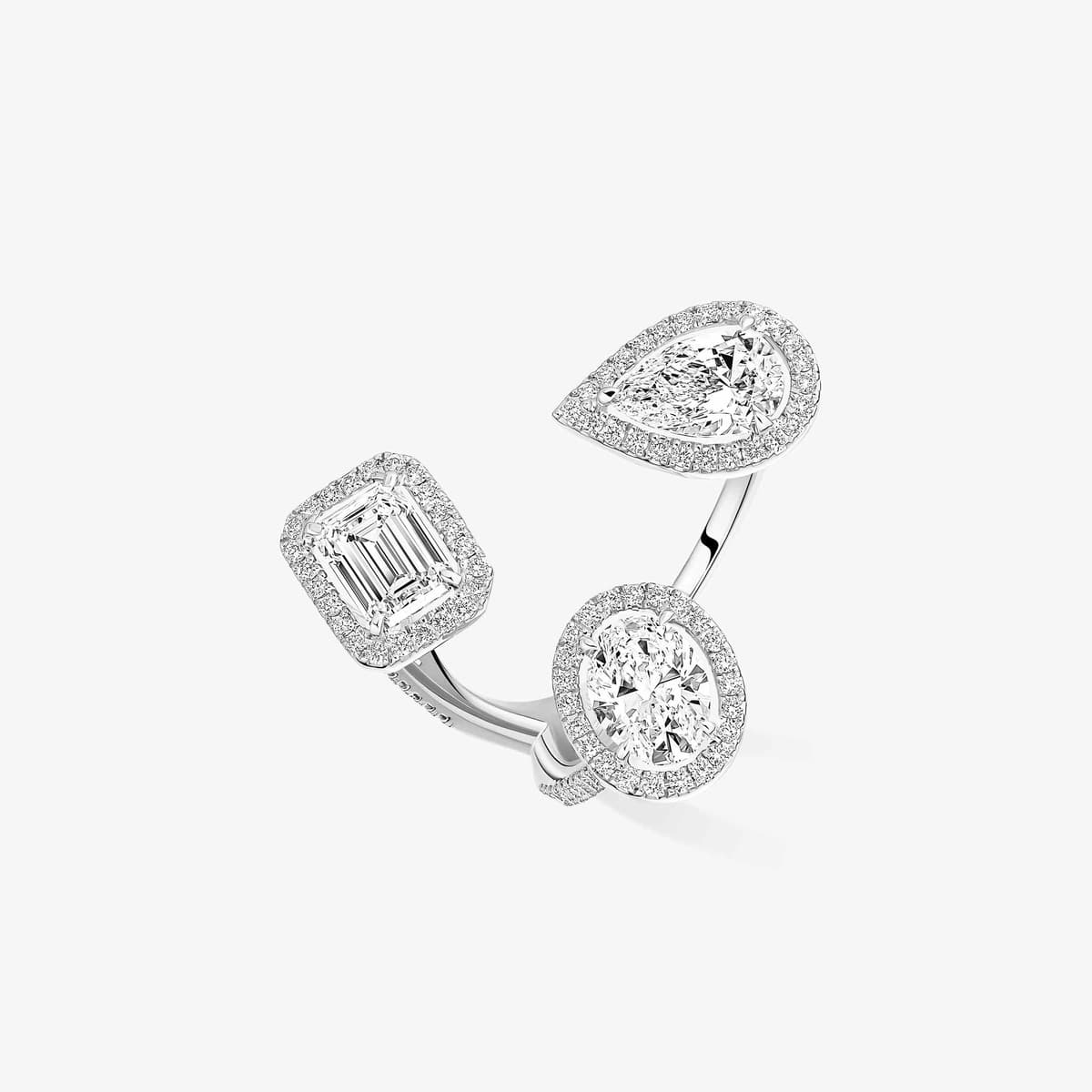 My Twin trilogy ring 3x 0.50ct — 06778-WG