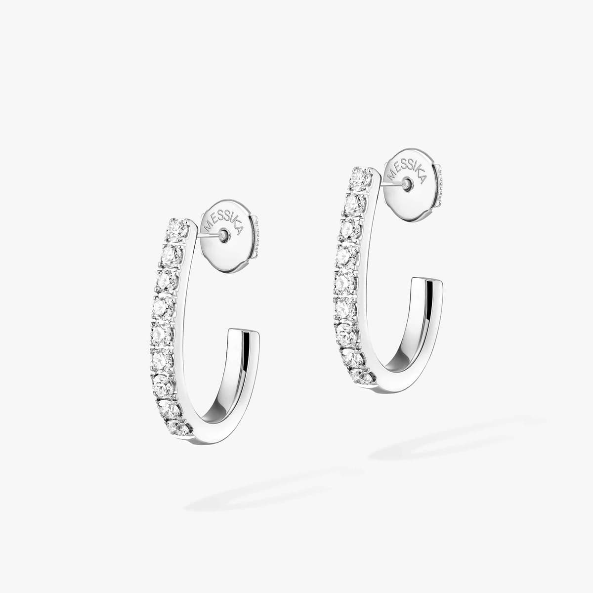 Gatsby hoop earrings small — 05741-WG