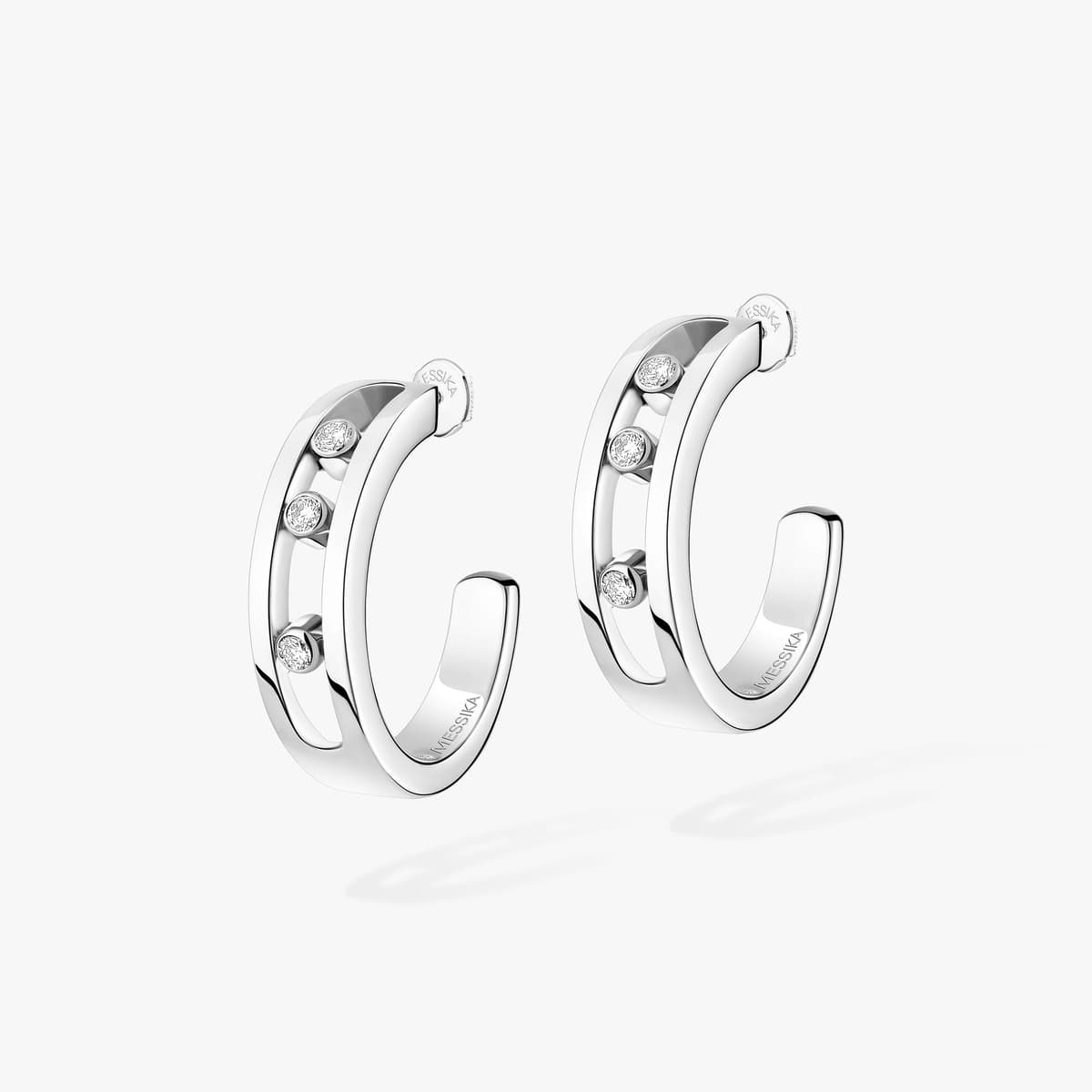 Move hoop earrings — 04407-WG
