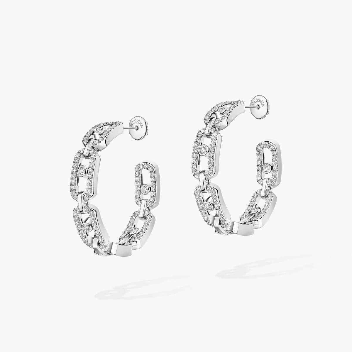 Move Link hoop earrings small — 12716-WG
