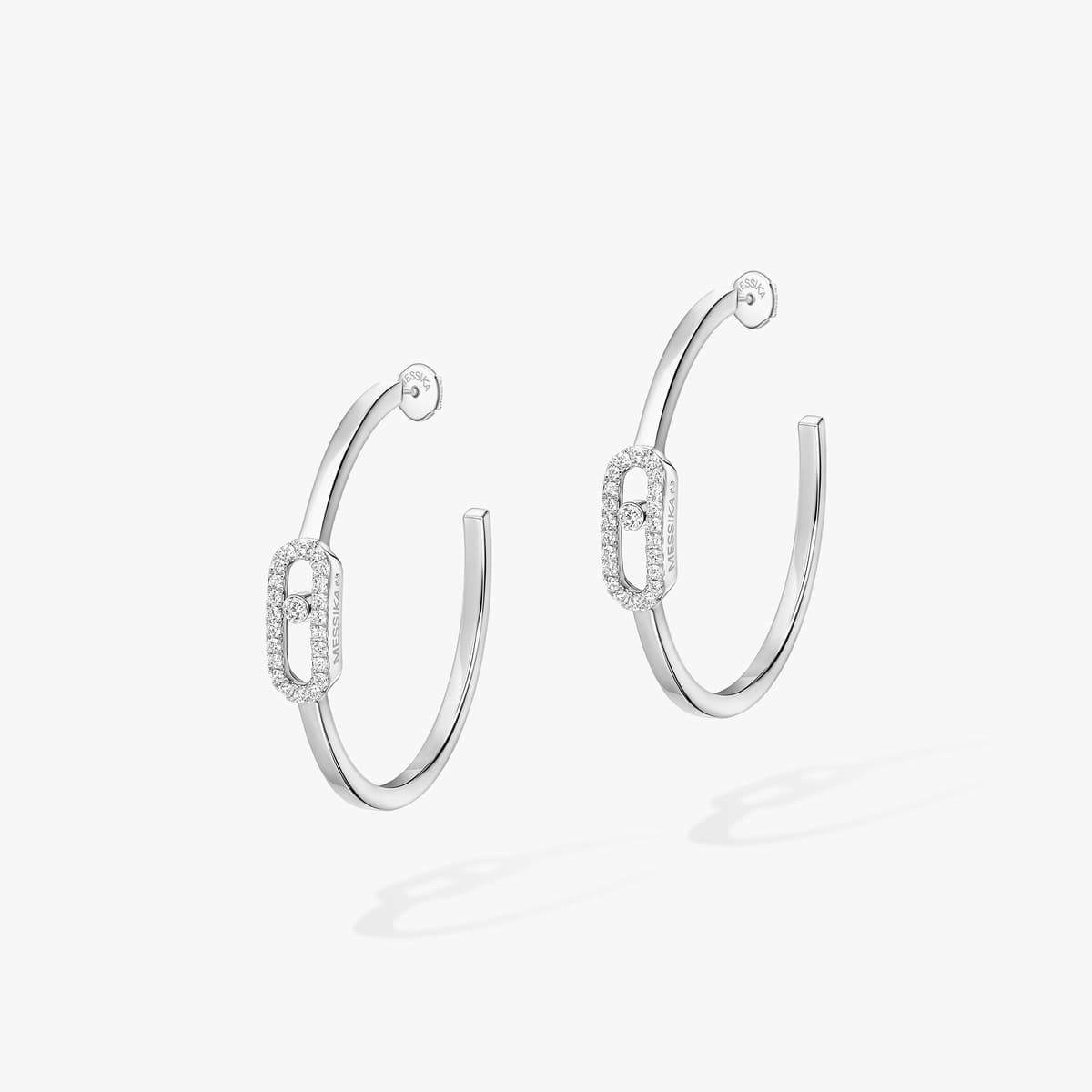 Move Uno hoop earrings small — 12485-WG