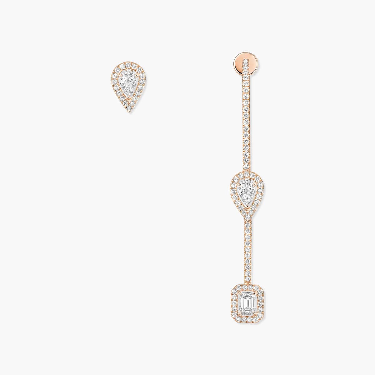 My Twin hook and stud earrings 3x 0.10ct — 07224-PG
