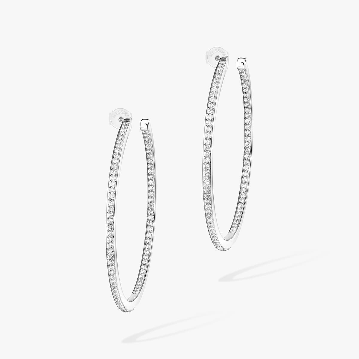 Gatsby hoop earrings small — 04686-WG
