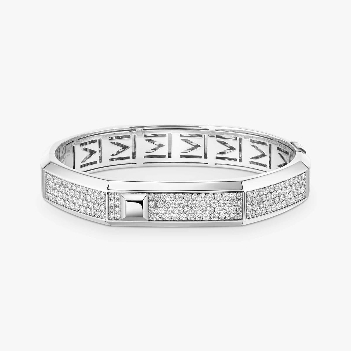 Moderniste pavé bracelet large — 13829-WG