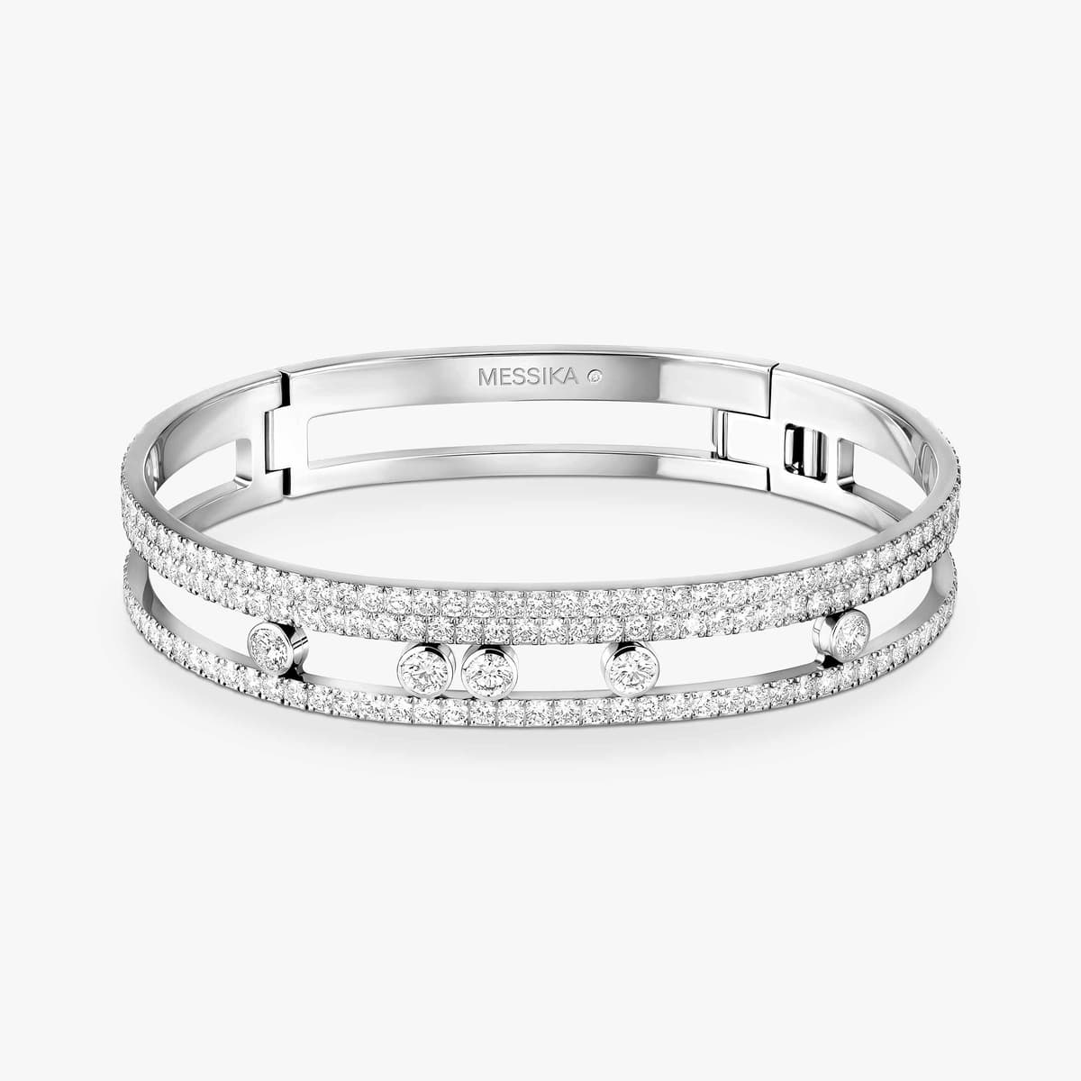 Move Romane pavé bangle large — 06733-WG