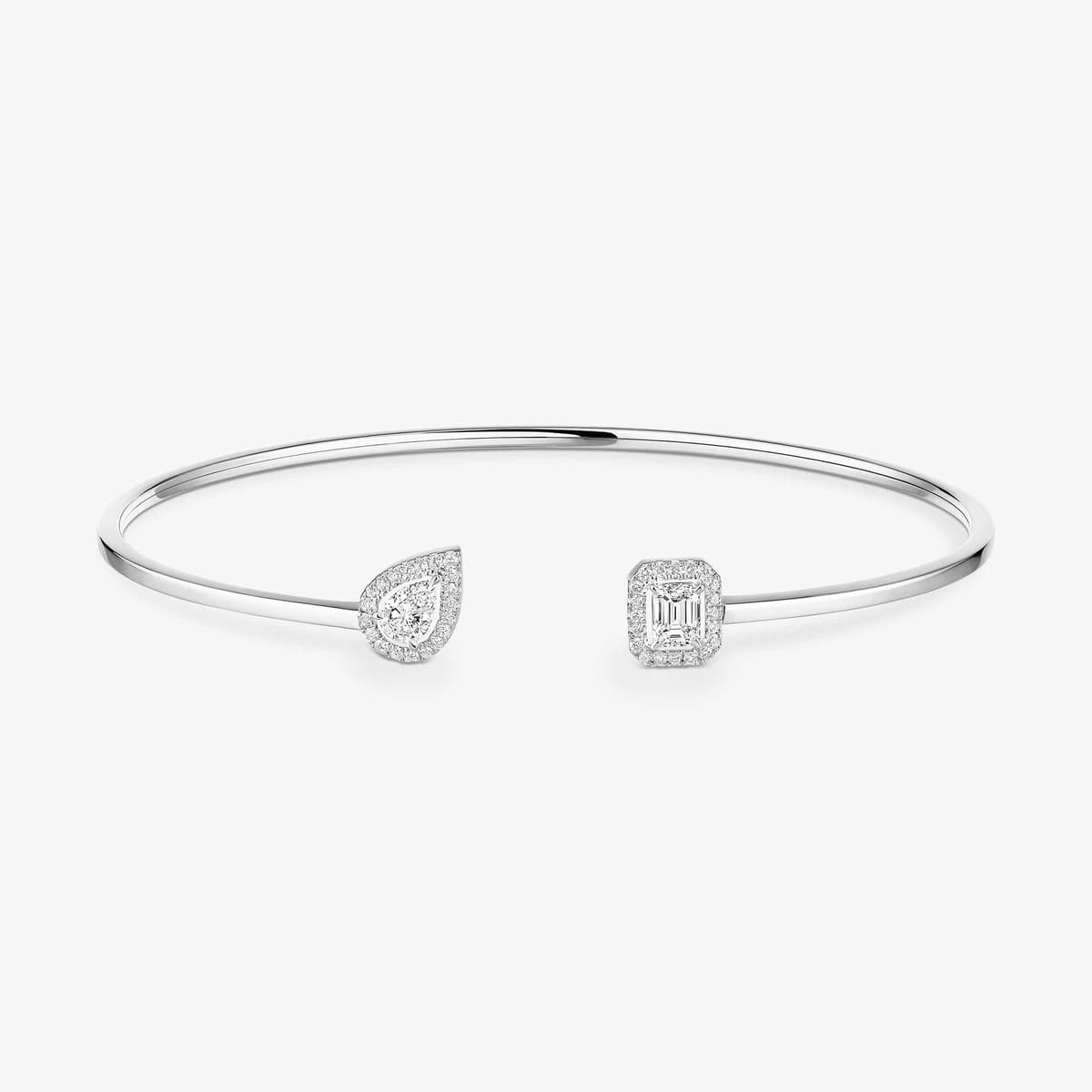 My Twin toi & moi thin bangle 2x 0.15ct — 07222-WG