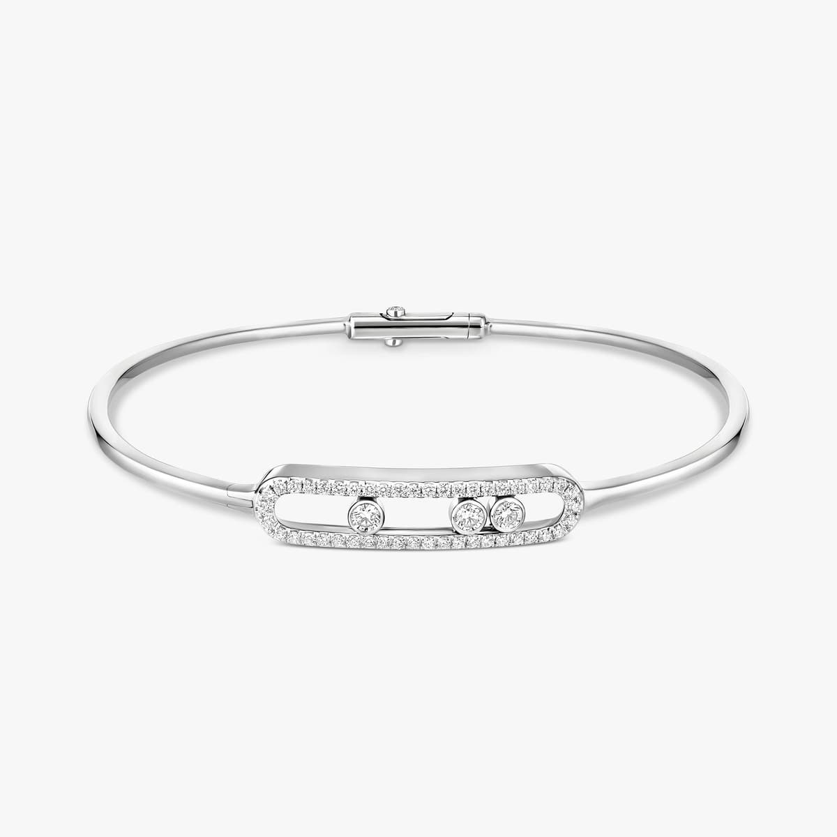 Move pavé thin bracelet — 05032-WG