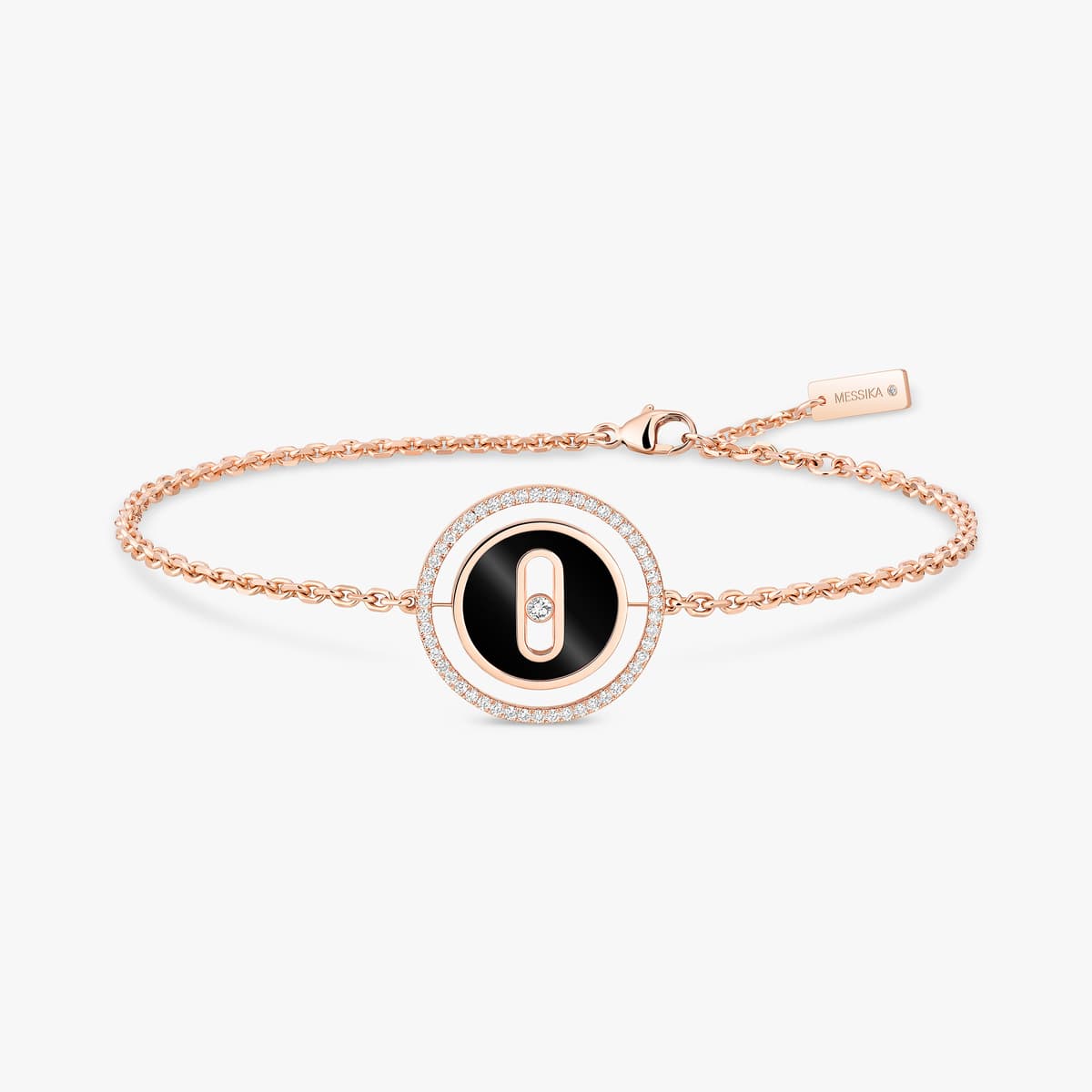 Lucky Move onyx bracelet small — 12318-PG
