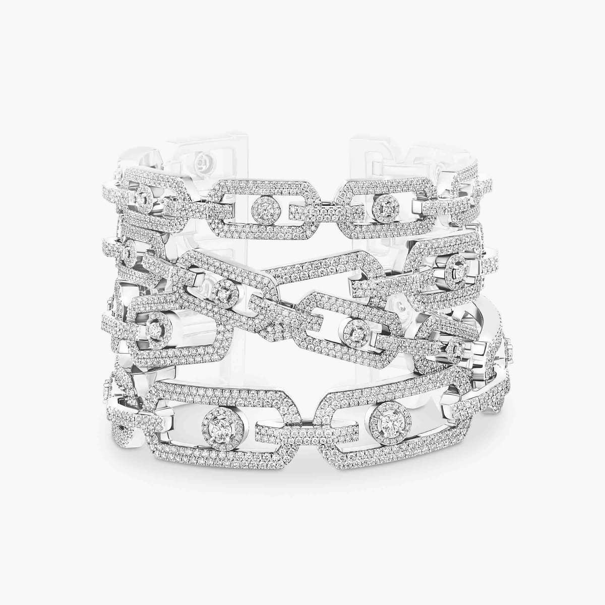 So Move pavé cuff bracelet — 14387-WG