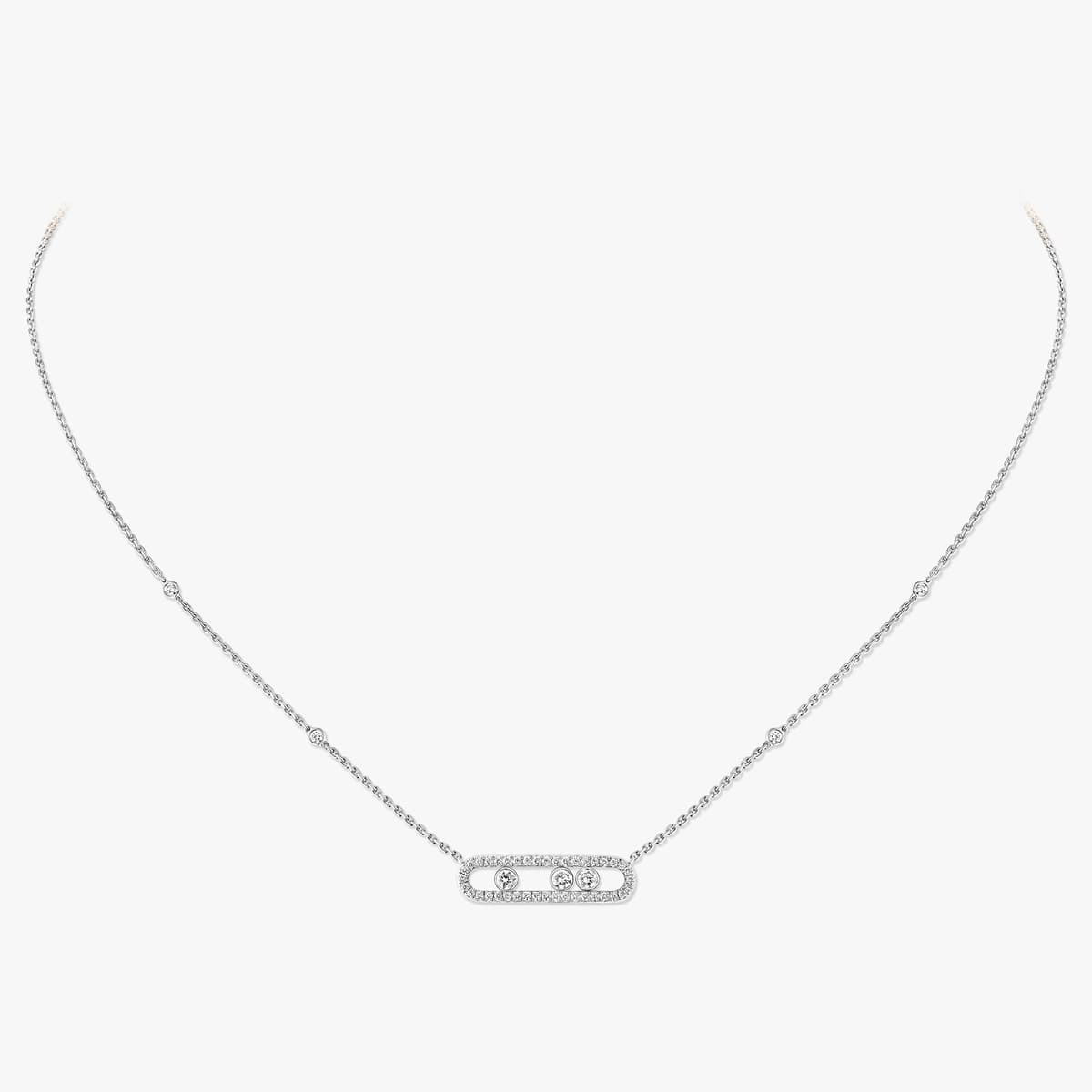 Baby Move pavé necklace — 04322-WG