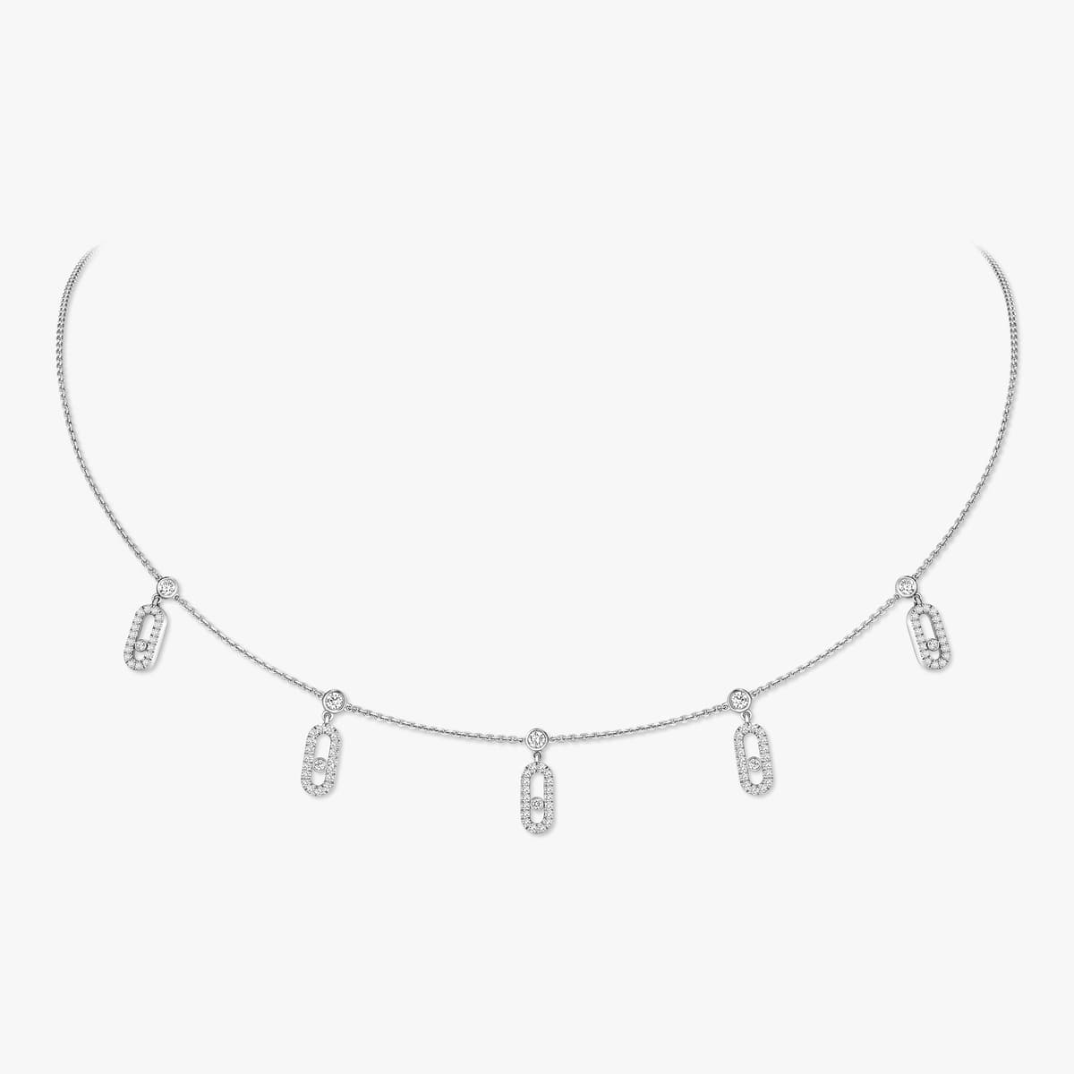 Move Uno pavé drop pendant choker — 12150-WG