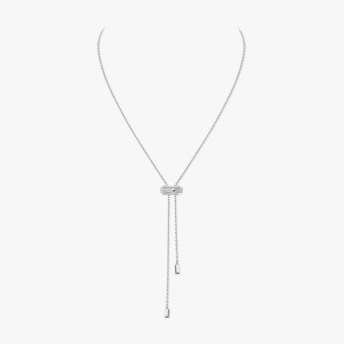 Moderniste tie necklace — 14363-WG