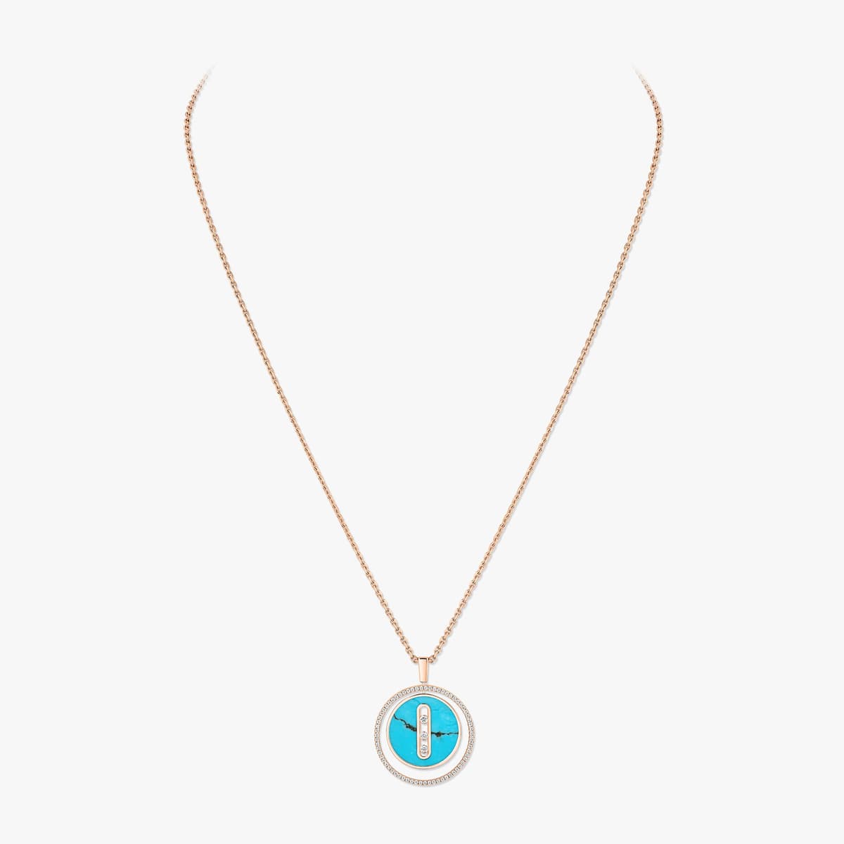 Lucky Move turquoise necklace medium — 10836-PG